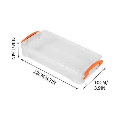 Tyidzon Plastic Pencil Case, Large Capacity Clear Pencil Box, Crayon Marker Box with Snap-Tight Lid, Plastic Pencil Cases, Pencil Box, Crayon Box Storage Orange.