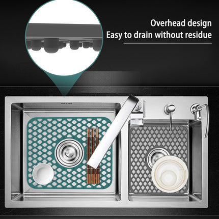 PALIFEUR Sink Protectors for Kitchen Sink, Silicone Kitchen Sink Mat, 13.6" x 15.6" Sink Mat Protects Sink from Stains, Damage, Scratches, Dishwasher Safe Sink Grids, Sink Mat, for Kitchen Black.