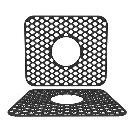 PALIFEUR Sink Protectors for Kitchen Sink, Silicone Kitchen Sink Mat, 13.6" x 15.6" Sink Mat Protects Sink from Stains, Damage, Scratches, Dishwasher Safe Sink Grids, Sink Mat, for Kitchen Black.