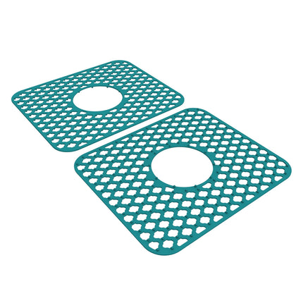 PALIFEUR Sink Protectors for Kitchen Sink, Silicone Kitchen Sink Mat, 13.6" x 15.6" Sink Mat Protects Sink from Stains, Damage, Scratches, Dishwasher Safe Sink Grids, Sink Mat, for Kitchen Green.