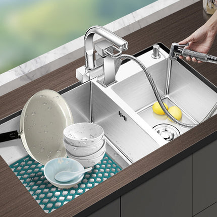 PALIFEUR Sink Protectors for Kitchen Sink, Silicone Kitchen Sink Mat, 13.6" x 15.6" Sink Mat Protects Sink from Stains, Damage, Scratches, Dishwasher Safe Sink Grids, Sink Mat, for Kitchen Green.