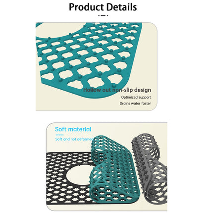 PALIFEUR Sink Protectors for Kitchen Sink, Silicone Kitchen Sink Mat, 13.6" x 15.6" Sink Mat Protects Sink from Stains, Damage, Scratches, Dishwasher Safe Sink Grids, Sink Mat, for Kitchen Green.