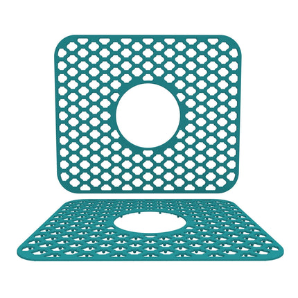 PALIFEUR Sink Protectors for Kitchen Sink, Silicone Kitchen Sink Mat, 13.6" x 15.6" Sink Mat Protects Sink from Stains, Damage, Scratches, Dishwasher Safe Sink Grids, Sink Mat, for Kitchen Green.