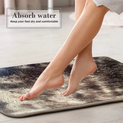 Tyidzon 5Pc Bath Mats for Bathroom, Quick-Dry Bathroom Rugs Sets Washable Non-Slip Bath Mat Ultra Soft Absorbent with U-Shaped Toilet for Bathroom, Tub, Shower, Gray 01-Brown.