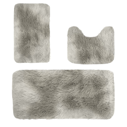 Tyidzon 5Pc Bath Mats for Bathroom, Quick-Dry Bathroom Rugs Sets Washable Non-Slip Bath Mat Ultra Soft Absorbent with U-Shaped Toilet for Bathroom, Tub, Shower, Gray 01-Gray.