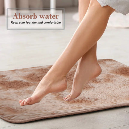 Tyidzon 5Pc Bath Mats for Bathroom, Quick-Dry Bathroom Rugs Sets Washable Non-Slip Bath Mat Ultra Soft Absorbent with U-Shaped Toilet for Bathroom, Tub, Shower, Gray 01-Khaki.
