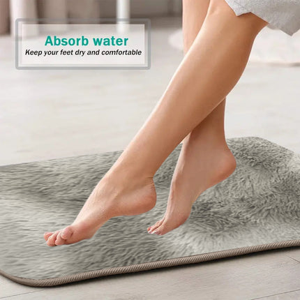 Tyidzon 5Pc Bath Mats for Bathroom, Quick-Dry Bathroom Rugs Sets Washable Non-Slip Bath Mat Ultra Soft Absorbent with U-Shaped Toilet for Bathroom, Tub, Shower, Gray 02-Gray.