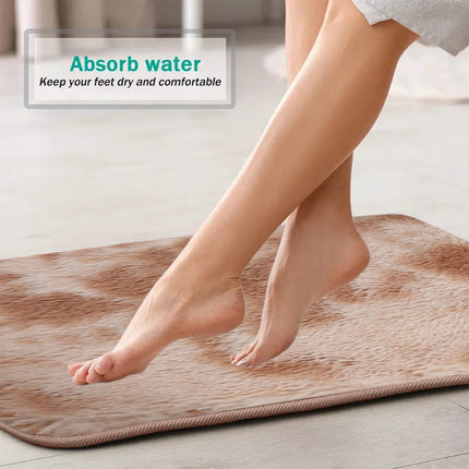 Tyidzon 5Pc Bath Mats for Bathroom, Quick-Dry Bathroom Rugs Sets Washable Non-Slip Bath Mat Ultra Soft Absorbent with U-Shaped Toilet for Bathroom, Tub, Shower, Gray 02-Khaki.