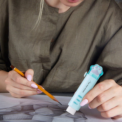 Tyidzon Erasers for Pencils 2 Pack, Cute Pencil Erasers for Office, Erasers for Drawing Sketching Blue.