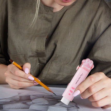 Tyidzon Erasers for Pencils 2 Pack, Cute Pencil Erasers for Office, Erasers for Drawing Sketching Pink.
