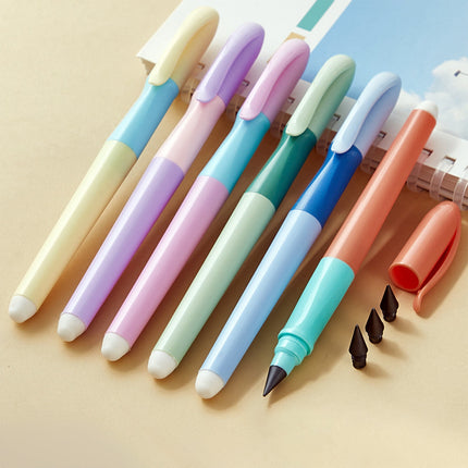 Tyidzon Forever Pencils for Writing, No Need Sharpened Pencil Cute Inkless Everlasting Pencil for Sketching, Replace Mechanical Pen for Sketch, Drawing and Writing Orange.