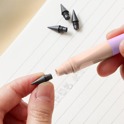 Tyidzon Forever Pencils for Writing, No Need Sharpened Pencil Cute Inkless Everlasting Pencil for Sketching, Replace Mechanical Pen for Sketch, Drawing and Writing Purple.