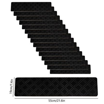 PALIFEUR Stair Treads for Wooden Steps, Soft Stair Treads, 8 x 30 Inch Reusable Carpet Stair Treads, Washable Stair Runners for Wooden Steps Non Slip Stair Rugs #12_Gray.