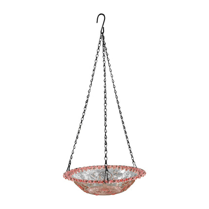 PALIFEUR Bird Feeders for Outdoors Hanging Bird Feeder Wild Birds Feeder, Birdfeeders Outside Hanging, Wild Small Large Bowl Feeders for Garden (Diameter 15.7", Hight 1.97") Black.