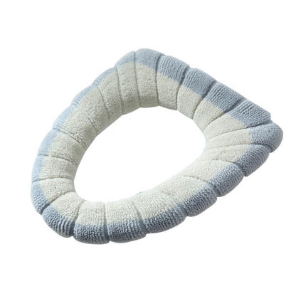 PALIFEUR Toilet Seat Cushion, Soft Thicker Knitting Cotton Bathroom Toilet Seat Cover, Non Slip Warmer Comfortable Seat Cushions with Memory Foam, Washable Reusable Toilet Seat Covers Coffee.