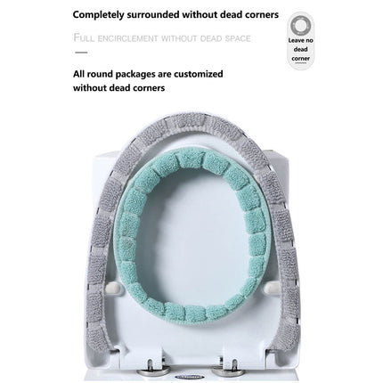 PALIFEUR Toilet Seat Cushion, Soft Thicker Knitting Cotton Bathroom Toilet Seat Cover, Non Slip Warmer Comfortable Seat Cushions with Memory Foam, Washable Reusable Toilet Seat Covers Coffee.
