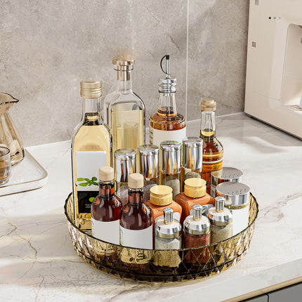 Xuniizn Multipurpose Lazy Susan Organizer - 360 Rotating Spice Rack Turntable for Kitchen Cabinet Storage & Table Top Display Coffee.