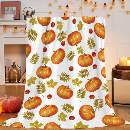 Xuniizn Fall Throw Blanket Breathable Fleece Blanket,28x39" Soft & Skin-Friendly High-Density Fall Blanket Warm, Heat-Locking, Machine-Washable, A Cozy Choice for Autumn & Winter Home Use A#Multicolor(39x51").