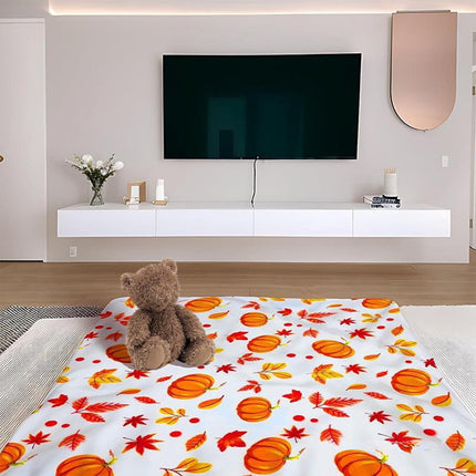 Xuniizn Fall Throw Blanket Breathable Fleece Blanket,28x39" Soft & Skin-Friendly High-Density Fall Blanket Warm, Heat-Locking, Machine-Washable, A Cozy Choice for Autumn & Winter Home Use C#Multicolor(39x51").