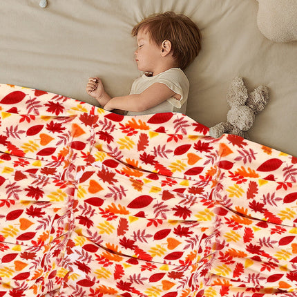 Xuniizn Fall Throw Blanket Breathable Fleece Blanket,28x39" Soft & Skin-Friendly High-Density Fall Blanket Warm, Heat-Locking, Machine-Washable, A Cozy Choice for Autumn & Winter Home Use D#Multicolor(28x39").