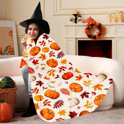 Xuniizn Fall Throw Blanket Breathable Fleece Blanket,28x39" Soft & Skin-Friendly High-Density Fall Blanket Warm, Heat-Locking, Machine-Washable, A Cozy Choice for Autumn & Winter Home Use E#Multicolor(39x30").