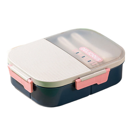 Xuniizn Bento Box Adult Lunch Box, Containers for Adults Men Women, Lunchable Food Container with Utensils, Sauce Jar, Muffin Liners, Microwave & Dishwasher Safe Blue#3.