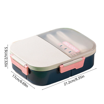 Xuniizn Bento Box Adult Lunch Box, Containers for Adults Men Women, Lunchable Food Container with Utensils, Sauce Jar, Muffin Liners, Microwave & Dishwasher Safe Blue#3.