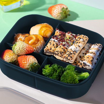 Xuniizn Bento Box Adult Lunch Box, Containers for Adults Men Women, Lunchable Food Container with Utensils, Sauce Jar, Muffin Liners, Microwave & Dishwasher Safe Blue#3.