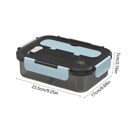 Xuniizn Bento Box Adult Lunch Box, Containers for Adults Men Women, Lunchable Food Container with Utensils, Sauce Jar, Muffin Liners, Microwave & Dishwasher Safe Blue#4.