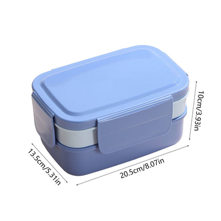 Xuniizn Bento Box Adult Lunch Box, Containers for Adults Men Women, Lunchable Food Container with Utensils, Sauce Jar, Muffin Liners, Microwave & Dishwasher Safe Blue#5.