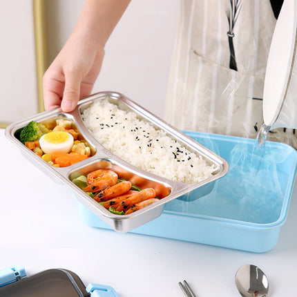 Xuniizn Bento Box Adult Lunch Box, Containers for Adults Men Women, Lunchable Food Container with Utensils, Sauce Jar, Muffin Liners, Microwave & Dishwasher Safe Blue#6.