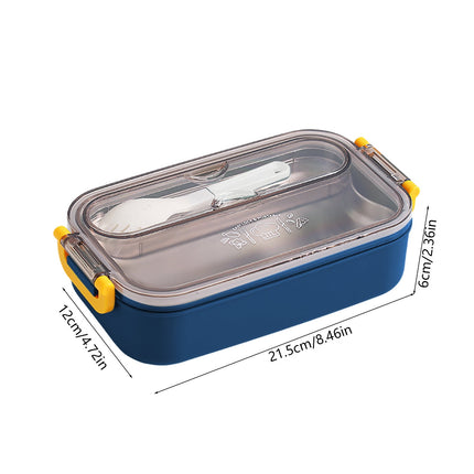 Xuniizn Bento Box Adult Lunch Box, Containers for Adults Men Women, Lunchable Food Container with Utensils, Sauce Jar, Muffin Liners, Microwave & Dishwasher Safe Blue#9.