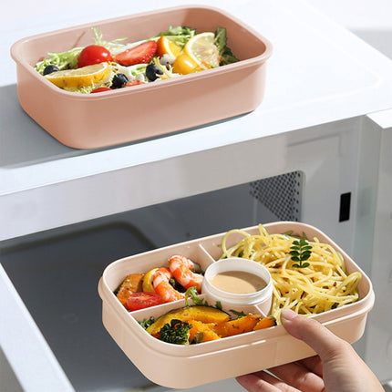 Xuniizn Bento Box Adult Lunch Box, Containers for Adults Men Women, Lunchable Food Container with Utensils, Sauce Jar, Muffin Liners, Microwave & Dishwasher Safe Brown.