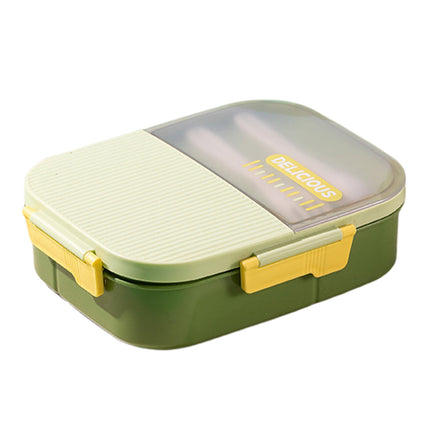 Xuniizn Bento Box Adult Lunch Box, Containers for Adults Men Women, Lunchable Food Container with Utensils, Sauce Jar, Muffin Liners, Microwave & Dishwasher Safe Green#2.