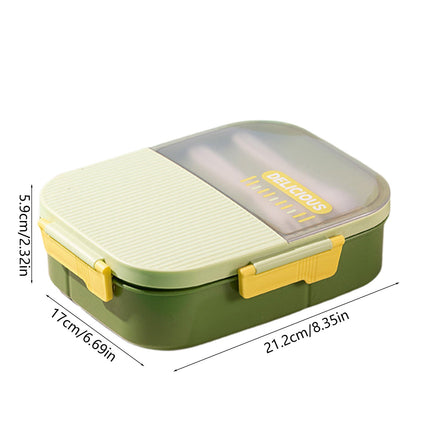 Xuniizn Bento Box Adult Lunch Box, Containers for Adults Men Women, Lunchable Food Container with Utensils, Sauce Jar, Muffin Liners, Microwave & Dishwasher Safe Green#2.