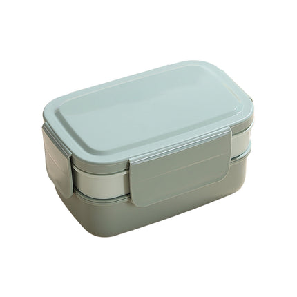Xuniizn Bento Box Adult Lunch Box, Containers for Adults Men Women, Lunchable Food Container with Utensils, Sauce Jar, Muffin Liners, Microwave & Dishwasher Safe Green#3.