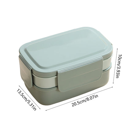Xuniizn Bento Box Adult Lunch Box, Containers for Adults Men Women, Lunchable Food Container with Utensils, Sauce Jar, Muffin Liners, Microwave & Dishwasher Safe Green#3.