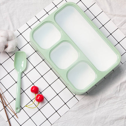 Xuniizn Bento Box Adult Lunch Box, Containers for Adults Men Women, Lunchable Food Container with Utensils, Sauce Jar, Muffin Liners, Microwave & Dishwasher Safe Green#4.