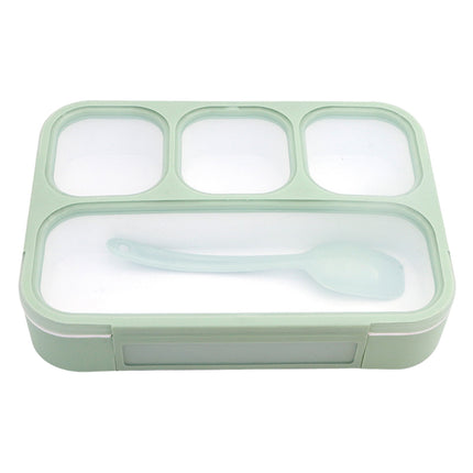 Xuniizn Bento Box Adult Lunch Box, Containers for Adults Men Women, Lunchable Food Container with Utensils, Sauce Jar, Muffin Liners, Microwave & Dishwasher Safe Green#4.