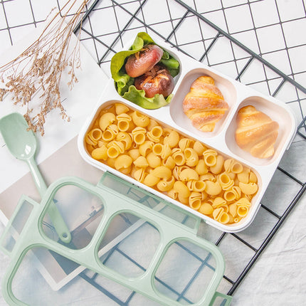 Xuniizn Bento Box Adult Lunch Box, Containers for Adults Men Women, Lunchable Food Container with Utensils, Sauce Jar, Muffin Liners, Microwave & Dishwasher Safe Green#4.