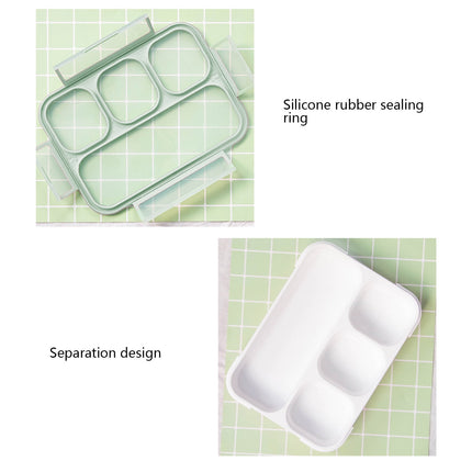 Xuniizn Bento Box Adult Lunch Box, Containers for Adults Men Women, Lunchable Food Container with Utensils, Sauce Jar, Muffin Liners, Microwave & Dishwasher Safe Green#4.