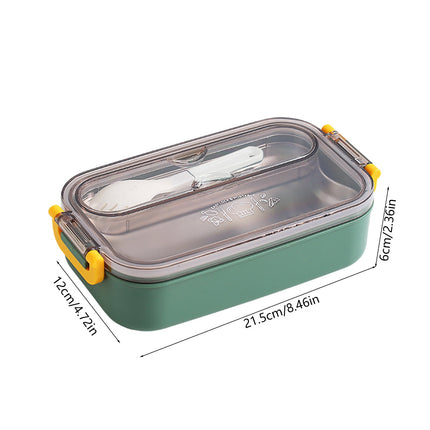 Xuniizn Bento Box Adult Lunch Box, Containers for Adults Men Women, Lunchable Food Container with Utensils, Sauce Jar, Muffin Liners, Microwave & Dishwasher Safe Green#5.
