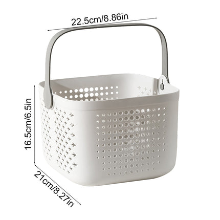 Xuniizn Plastic Shower Caddy Portable Bucket, Cleaning Shower Basket with Handle Compartments Storage Organizer for Bathroom Kitchen College Dorm Sink A.