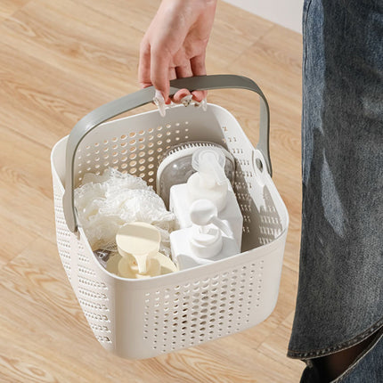 Xuniizn Plastic Shower Caddy Portable Bucket, Cleaning Shower Basket with Handle Compartments Storage Organizer for Bathroom Kitchen College Dorm Sink A.