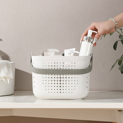 Xuniizn Plastic Shower Caddy Portable Bucket, Cleaning Shower Basket with Handle Compartments Storage Organizer for Bathroom Kitchen College Dorm Sink A.