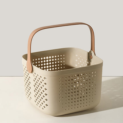 Xuniizn Plastic Shower Caddy Portable Bucket, Cleaning Shower Basket with Handle Compartments Storage Organizer for Bathroom Kitchen College Dorm Sink B.