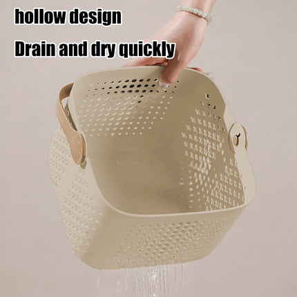 Xuniizn Plastic Shower Caddy Portable Bucket, Cleaning Shower Basket with Handle Compartments Storage Organizer for Bathroom Kitchen College Dorm Sink B.