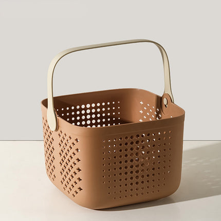 Xuniizn Plastic Shower Caddy Portable Bucket, Cleaning Shower Basket with Handle Compartments Storage Organizer for Bathroom Kitchen College Dorm Sink C.