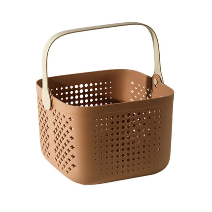 Xuniizn Plastic Shower Caddy Portable Bucket, Cleaning Shower Basket with Handle Compartments Storage Organizer for Bathroom Kitchen College Dorm Sink C.