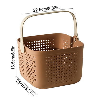 Xuniizn Plastic Shower Caddy Portable Bucket, Cleaning Shower Basket with Handle Compartments Storage Organizer for Bathroom Kitchen College Dorm Sink C.